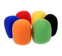 IWOWHERO 6 pezzi Coperture Microfono Antivento in Schiuma Colorate Protettive e Usa e Getta Adatte per Microfoni da Palco Interviste Ktv e Conferenze Riduzione Rumori e Soffi Compatibili