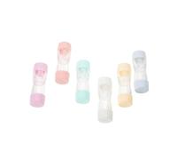 IWOWHERO 6 Pezzi Custodia per Lenti a Contatto Doppia Scomparto in Plastica Rigida Rgp, Set da 6 Colori Assortiti, Contenitore Portatile per Viaggio e Manutenzione Igienica Quotidiana