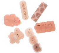 IWOWHERO 6 pezzi Fermagli per Capelli Bambina con Orsetto Cartoon Clip Resistenti e Confortevoli Accessori per Acconciature Feste e Cerimonie