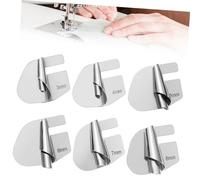 IWOWHERO 6 Pezzi Set Piedini per Macchina da Cucire Piedino per Orlo Arrotolato Accessori Cucito Coperto orlatura Orlare Kit Piedino orlatore Macchina da Cucire Cartella cucitrice Domestica