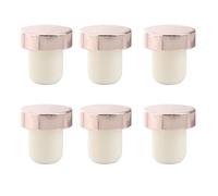 IWOWHERO 6 Pezzi Tappi per Vino a Forma di T in Alluminio Rosa Sigillanti Anti-Perdita per Bottiglie Protezione da Polvere e Umidità per Uso Domestico e Ristoranti