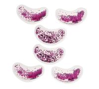 IWOWHERO 6pezzi Gel Cooling Eye Patches u Shaped Per Trattamento Occhi Maschere Rinfrescanti Con Sequins Per Borse e Occhiaie Per Uomini e Donne e Gel