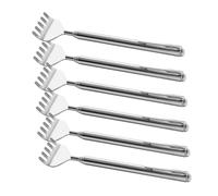 IWOWHERO 6pezzi Grattaschiena Telescopico in Acciaio Inox Grattaschiena Portatile e Manuale Strumento per Grattarsi la Schiena senza Aiuto Pratico e Leggero per Uso Quotidiano e Viaggi