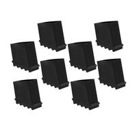 IWOWHERO 8 Pezzi tappetino per il piede della scala piedi ladder di gomma per le gambe Black