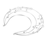 IWOWHERO Accessori Per Capelli Da Sposa Cerchio Per Capelli in Metallo Donne Corona Copricapo Di Halloween Fascia Per Feste in Costume Silver