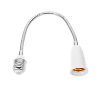 IWOWHERO Adattatore Portalampada Flessibile Con Tubo Rinforzato Prolunga Angolare Per Estensione e Posizionamento Lampadine