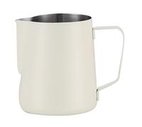 IWOWHERO Bicchiere per Schiuma Latte in Acciaio 304 Manico Ergonomico per Cappuccio e Latte Art Resistente e Adatto Uso Domestico e Professionale