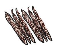 IWOWHERO Bigodini in Spugna Con Motivo Leopardato Confezione Da 6 Grandi Strumenti Per Lo Styling Dei Ondulati Set Di Arricciacapelli Per Donne Non Dannosi Per Mamma E Figlia