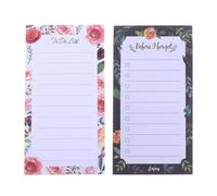 IWOWHERO Blocchi Note Magnetici per Frigorifero Magnete, Set da 2 Blocchi da 50 Fogli, Adesivi per Lista delle Cose, Carta Resistente per Casa, Ufficio e Scuola