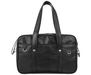 IWOWHERO Borsa a Tracolla Unisex in Pu Nera, Borsa Scolastica da Manuale