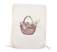 IWOWHERO Borsa Alimentare in Lino con Coulisse Riutilizzabile per Pane Frutta e Ortaggi Sacchetto Traspirante per Conservazione in Cucina e Spesa Ecologica