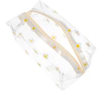 IWOWHERO Borsa Cosmetica Trasparente in Pvc Chiusura a Zip Robusta, Facile Accesso per Uso Turistico e Famigliare, Sacchetto Porta Trucchi Pratico