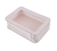 IWOWHERO Borsa Cosmetici Trasparente da Viaggio in PVC Resistente con Zip Liscia Organizer per Toilette e Accessori per Donna e Viaggiatrice