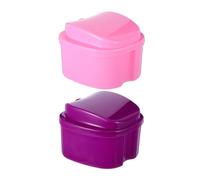IWOWHERO Box Per Protesi Con Filtrante Tazze Di Contenimento Per L'ammollo Cassa Del Contenitore Del Fermo Tazza Di Ritegno Contenitore Dei Denti Salva Denti Caso Di Fermo Pp