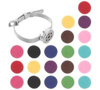IWOWHERO Bracciale Diffusore di Aromi in Acciaio Inox per Donna Bracciale Profumato Regolabile con Medaglione per Oli Essenziali Accessorio Aromaterapico Portatile per Lavoro e Viaggi