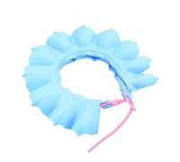 IWOWHERO Cappello Da Bagno Regolabile Per Protezione Per Orecchie Cuffietta Per Lavaggio Tpe Morbido Blu