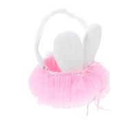 IWOWHERO Cestino Di Fiori A Forma Di Coniglietto Con Manico Decorazione Pasquale Contenitore Per Giocattoli Cestino Di Pasqua Per Bambini E Bambine Articoli Pasquali