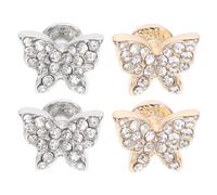 IWOWHERO Chiodi Decorativi per Cinturini Orologi a Forma di Farfalle Set da 4 Pezzi in Lega Accessori per Cinturini Smartwatch in Silicone Decorazioni per Orologi da Polso