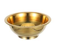IWOWHERO Ciotola Rituale di Rame Tibetana Piccola Ciotola per Offerte Buddiste Dorata Multifunzionale per Meditazione e Yoga Tazza per Acqua Santa e Incenso Decorativa