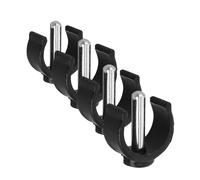 IWOWHERO Clip Fermo a C per Bastoni da Passeggio in ABS e Acciaio Set da 4 Pezzi Morsetto Porta Bastoncini da Trekking Compatibile Accessori per Deambulatori e Stampelle Supporto