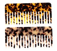 IWOWHERO Confezione Da 2 Pettini Districanti Per A Denti Larghi in Acetato Per Donne Con Impugnatura Liscia E Consistenza Naturale