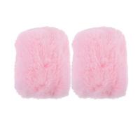 IWOWHERO Copertura Antivento per Microfono in Peluche Rosa 2 Pezzi Protezione Schermo Filtrante per Microfono Modello Mk4 Mk8 Fodera Protettiva per Ktv Streaming Live e Uso Indoor/outdoor