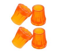 IWOWHERO Copripiedi Per Stampelle Antiscivolo in Gomma Resistente 4 Pezzi, Protezione Per Piedi Bastone Presa Stabile Su Cemento e Terreni Bagnati, Accessori Per Stampelle Per Anziani e Pazienti