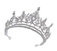 IWOWHERO Coroncina Sposa Vintage Zircone Tiara Elegante Per Matrimonio Accessori Per Da Sposa e Cerimonie Speciali Design Classico e Raffinato Senza Sbiadire