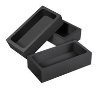 IWOWHERO Crogioli per Fusione in Grafite 3 Pezzi 100X50X25Mm Crogiolo Quadrato per Argento e Oro Uso in Forno di Fusione Professionale