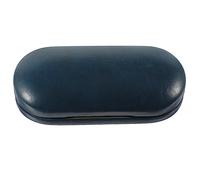 IWOWHERO Custodia Due Scomparto Pu Blu Doppio in Occhiali e Portatile per Design Protezione Rigida per Occhiali e Accessori Viaggio D'affari e Uso Domestico