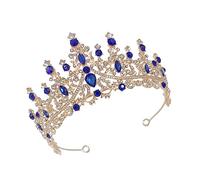 IWOWHERO di diamanti diadema di compleanno per ragazze copricapo da sposa per matrimonio corone principesse hair charms diadema della festa nuziale Tiara di Rinestone Lega di zinco