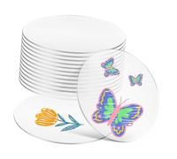 IWOWHERO Dischi Acrilici Sicuri in Acrilico 15 Pezzi Rotondi Trasparenti 12cm Multiuso per Modellismo e Esposizione