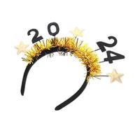 IWOWHERO Fascia Capelli Capodanno Oro con Numeri Decorativi Accessorio Festa per Adulti Design Leggero e Confortevole per Capodanno e Occasioni Speciali
