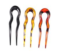 IWOWHERO Fermagli per Chioma in Resina a Forma di U 3 Pezzi Set Doppia Punta Forcine per Chioma Lunghi e Folti Accessori per Acconciature da Donna e Ragazze Adatti a Tutti i Tipi e Colori