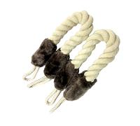 IWOWHERO Fermaporta per Attirare L'attenzione del Cane Beige 2 Pezzi Anticollisione in Cotone per Protezione Maniglie Porta e Finestrini