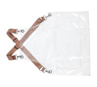 IWOWHERO Grembiule Trasparente in Tpu e Regolabile per Parrucchiere Unisex Protezione da Olio Design Corto per Libertà di Movimento per Saloni di Bellezza e Uso Interno