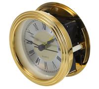 IWOWHERO Inserto Testa Orologio Rotondo Vintage con Movimento al Quarzo Orologio a Batteria Sostituzione per Comodino e Scrivania dal Design Semplice e Versatile