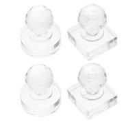 IWOWHERO Kit 4 Pezzi Timbri per Ombretto e Fard, Strumenti per Restauro e Pressatura Polvere Compatta, Accessori Trucco Occhi per Riparazione Palette Personalizzate