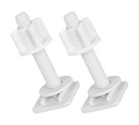 IWOWHERO Kit Bulloni per Sedile Wc in Plastica ABS 2 Pezzi, Viti di Ricambio per Copriwater Dadi, Accessori per Fissaggio Stabile Sedili Wc per Uso Domestico e Pubblico