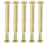 IWOWHERO Kit di Riparazione 5 Pezzi per Ventagli Pieghevoli Rivetti e Dadi in Metallo Placcato Oro 3Mm Accessori per Albero del Ventaglio di Bambù Fissaggio Sicuro per Ventagli