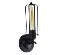 IWOWHERO Lampada da Parete Vintage in Ferro Battuto Stile Retrò per Camera da Letto e Corridoio Applique Murale Atmosfera Retrò Senza Sorgente Luminosa Decorazione Rustica per Casa e Bar