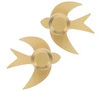 IWOWHERO Maniglie per Armadietti in Ottone a Forma di Rondine, Set da 2 Pomelli Dorati per Cassetti e Porte di Armadi, Maniglie Decorative per Mobili Finitura Resistente, Adatte per