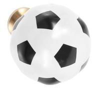 IWOWHERO Maniglie per Mobili in Ceramica Pallone da Calcio Set da 4 Pomelli per Cassettiera e Armadio Accessori per Camerette dei Ragazzo Ragazza
