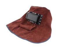 IWOWHERO Maschera per Saldatore Automatico a Variazione di Luce Cappello in Pelle di Mucca Protezione Viso Resistente Alte Temperature Casco Leggero per Saldatura Professionale