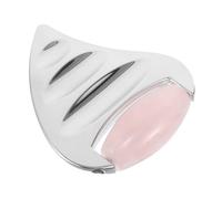 IWOWHERO Massaggiatore Viso in Acciaio Inossidabile e Pietra Cristallo Rullo Gua Sha Portatile con Levigato per Guasha Viso Collo e Spalle Strumento di Cura Sollievo Muscolare