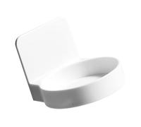 IWOWHERO Mensola Bagno Foratura Bianca Portaspazzole e Portaoggetti Doccia e Organizer da Parete Compatibile con Tutti Gli Stili Bagno