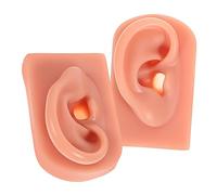 IWOWHERO Modelli Orecchio in Silicone Per Pratica Piercing 2 Pezzi Dimensioni Ridotte Didattici Per Foratura Orecchio Uso Professionale Medici e Infermieri