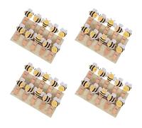 IWOWHERO Mollette Ape in Legno Cartoon 50 Pezzi con Spago, Clip Versatili e Resistenti per Organizzare Foto e Feste per