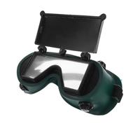 IWOWHERO Occhiali da Saldatura Oscuranti 2 Pezzi Protezione Antispruzzo e Fascia Ergonomica Occhiali Protettivi per Saldatura Elettrica Uomo e Donna Resistenza Agli Urti e Visione Chiara