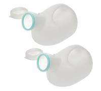 IWOWHERO Orinatoio Portatile Maschile 2000Ml con Coperchio Ermetico e Maniglia Ergonomica Set 2 Pezzi per Viaggi Anziani e Uso Automobilistico